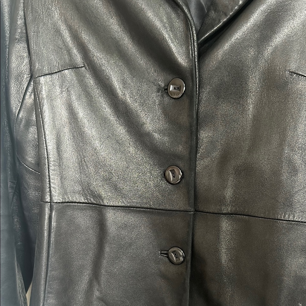 Black Leather Jacket by Jones New York - Picture 2 of 5